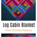 Log Cabin Blanket Free Crochet Pattern