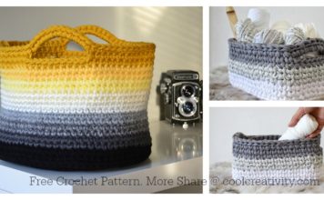 Ombre Basket Free Crochet Pattern