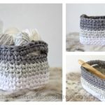 Ombre Rectangle Basket Free Crochet Pattern