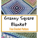 Patchwork Granny Square Blanket Free Crochet Pattern