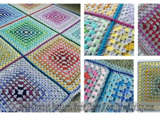 Patchwork Granny Square Blanket Free Crochet Pattern