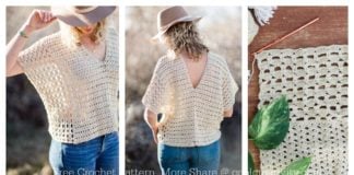 Poncho-Style Summer Top Free Crochet Pattern