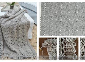 Remembering Bruges Shell Stitch Blanket Free Crochet Pattern
