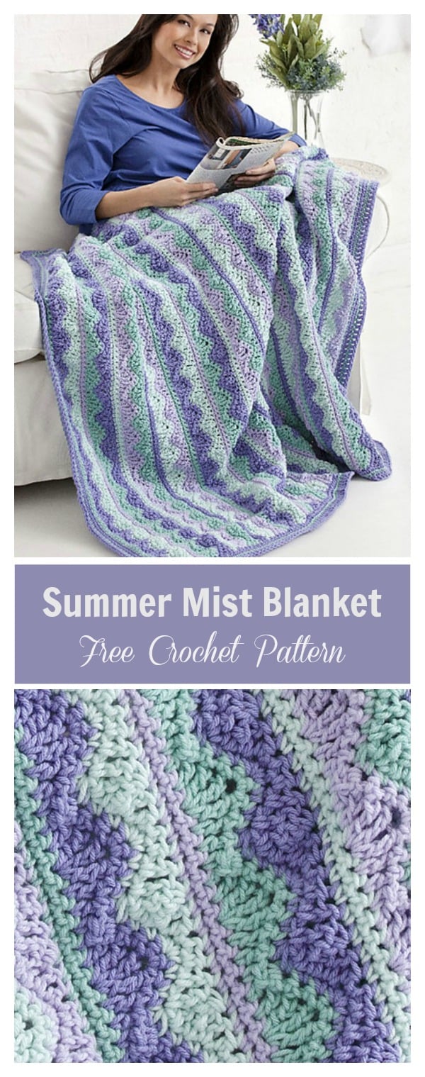 Summer Mist Blanket Free Crochet Pattern