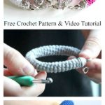 Tube Bracelet Free Crochet Pattern and Video Tutorial