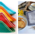 Tunisian Stitch Washcloths Free Crochet Pattern