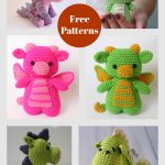5 Amigurumi Baby Dragon Free Crochet Pattern