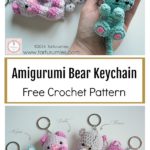 Bear Kawaii Keychain Free Crochet Pattern