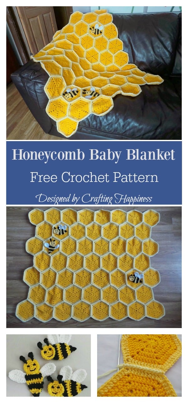 Bee Happy Baby Blanket Free Crochet Pattern Cool Creativities