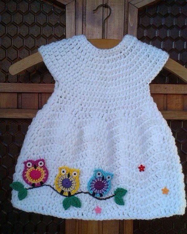 Chevron Chic Baby Dress Free Crochet Pattern and Video Tutorial