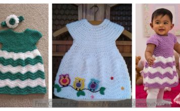 Chevron Chic Baby Dress Free Crochet Pattern and Video Tutorial