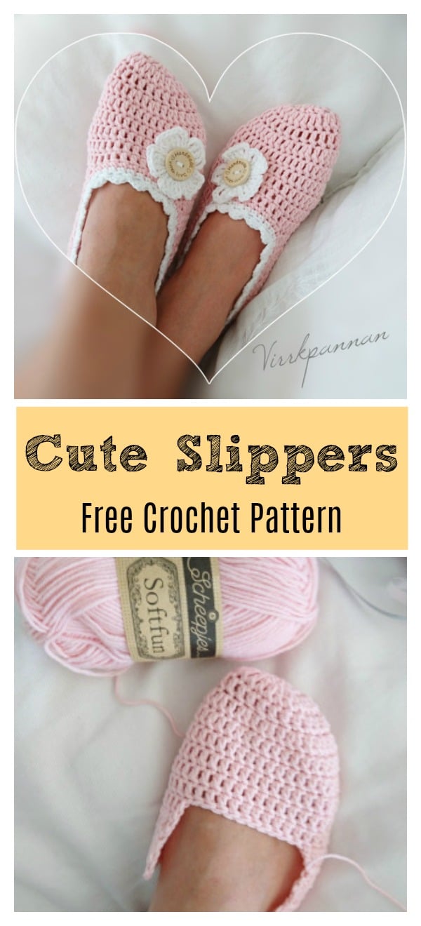 Cute Slippers Free Crochet Pattern