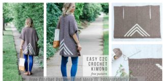 Easy C2C Kimono Sweater Free Crochet Pattern
