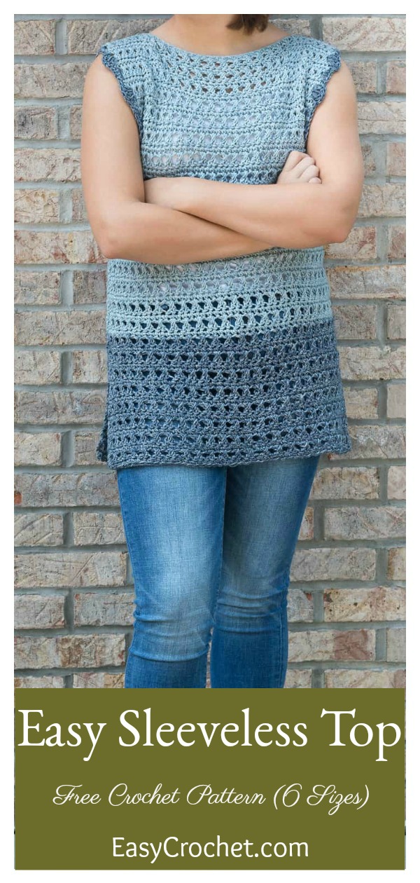 Easy Sleeveless Top Free Crochet Pattern 