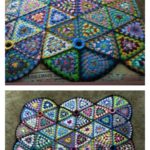 Granny Triangle Afghan Blanket Free Crochet Pattern