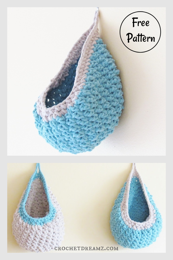 Hanging Basket Free Crochet Pattern 
