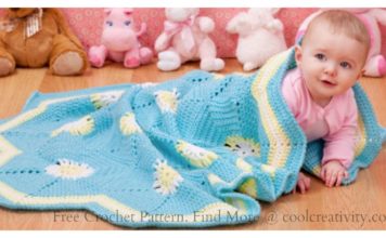 Hexagon Baby Blanket Free Crochet Pattern