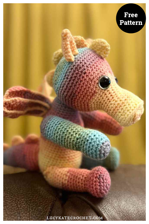 Rainbow Dragon Amigurumi Free Crochet Pattern