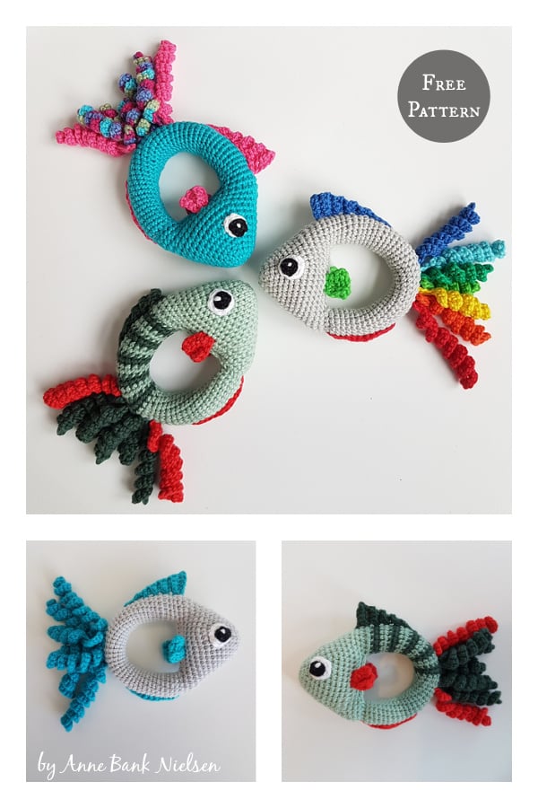 Soft Fish Rattle Toy Free Crochet Pattern 