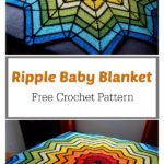 Stained Glass Ripple Baby Blanket Free Crochet Pattern