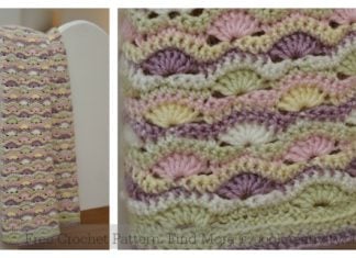Wavy Shell Stitch Baby Blanket Free Crochet Pattern