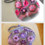 African Flower Motif Bag Free Crochet Pattern