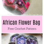 African Flower Motif Bag Free Crochet Pattern