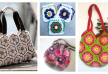 African Flower Motif Bag Free Crochet Pattern