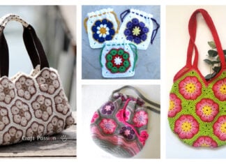 African Flower Motif Bag Free Crochet Pattern