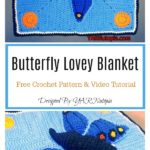 Butterfly Lovey Blanket Free Crochet Pattern and Video Tutorial