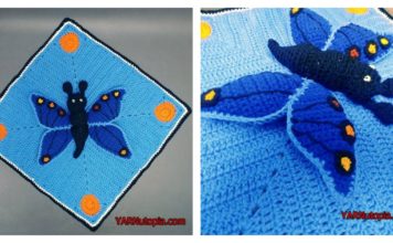 Butterfly Lovey Blanket Free Crochet Pattern and Video Tutorial