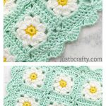Dainty Daisy Granny Square Blanket Free Crochet Pattern