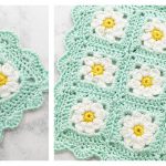 Daisy Granny Square Baby Blanket Free Crochet Pattern