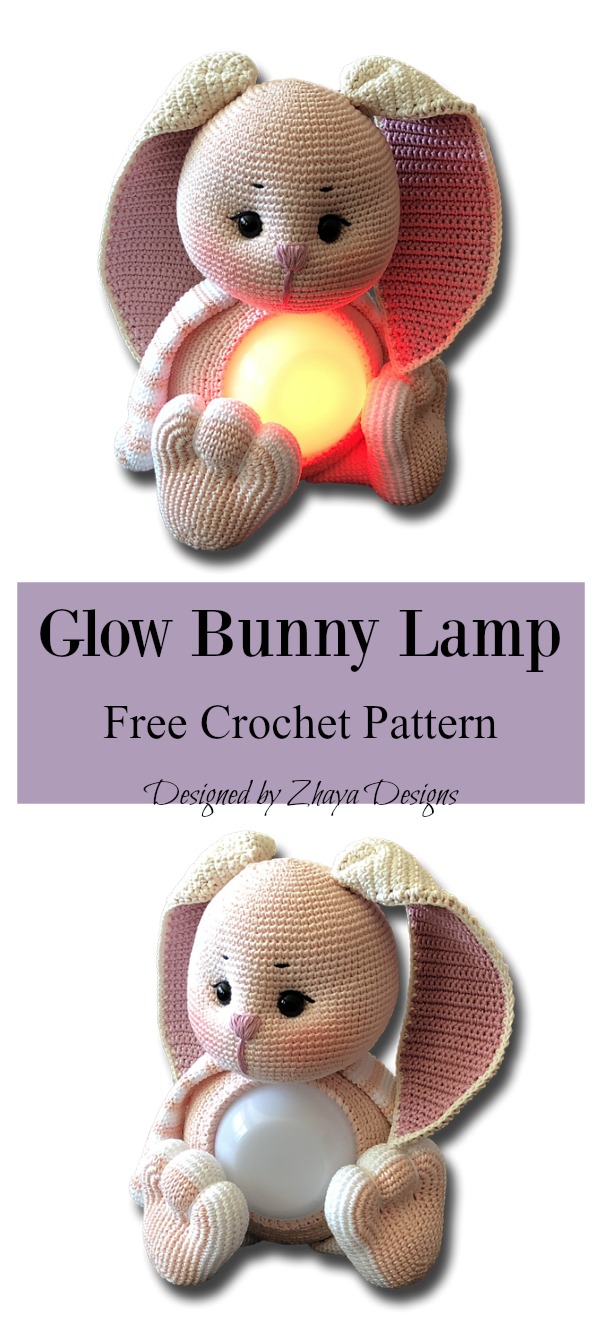 Glow Bunny Lamp Free Crochet Pattern