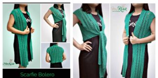 Lace Scarf-Vest Free Crochet Pattern and Diagram