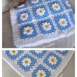 Little Popcorn Daisy Blanket Free Crochet Pattern