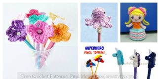 Pencil Toppers Free Crochet Pattern