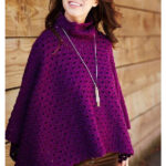 Perfectly Cowl Neck Poncho Free Crochet Pattern and Video Tutorial