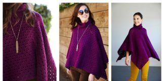 Perfectly Cowl Neck Poncho Free Crochet Pattern and Video Tutorial