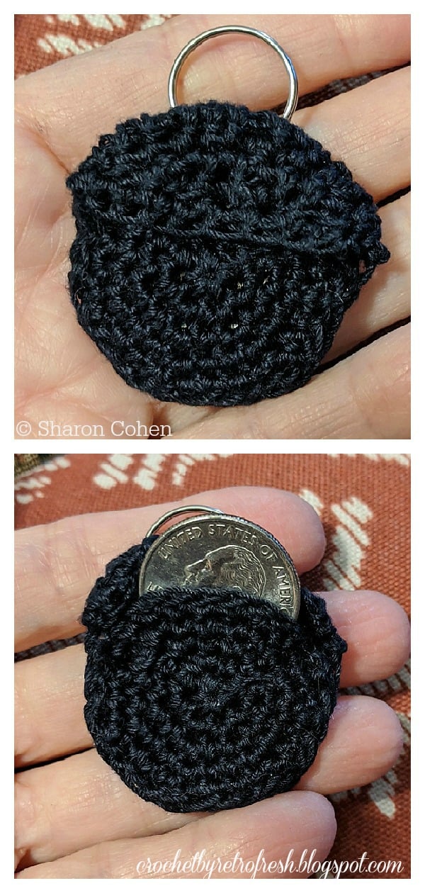 Quarter Pouch Keychain Free Crochet Pattern