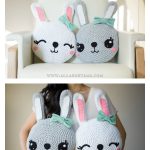 Snuggle Bunny Pillow Free Crochet Pattern