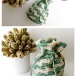 Steps Drawstring Bag Free Crochet Pattern