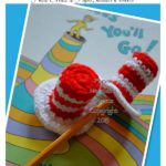 The Cat in The Hat Pencil Topper Free Crochet Pattern