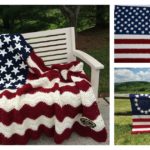 American Flag Blanket Free Crochet Pattern