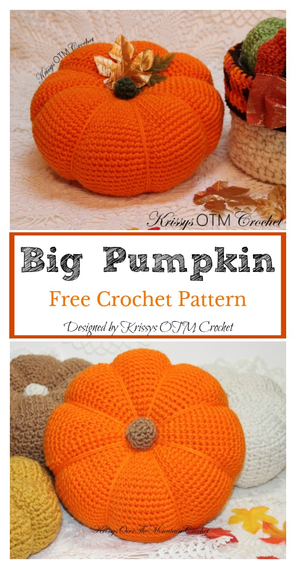 Amigurumi Big Pumpkin Free Crochet Pattern 