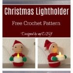 8 Christmas LED Tea Light Holder Crochet Pattern