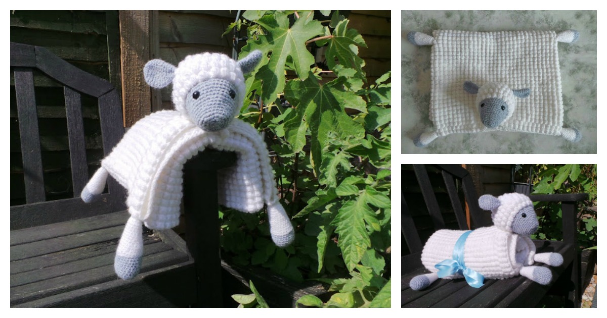 Cuddly Sheep Baby Toy Pram Blanket Crochet Pattern