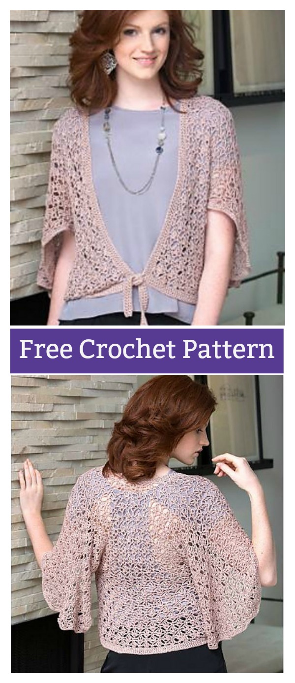 Flutter Cardigan Free Crochet Pattern