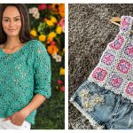 Granny Square Top Free Crochet Pattern