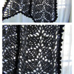 Leaf Patterned Scarf Free Crochet Pattern and Video Tutorial